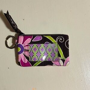 Vera Bradley Black and White ID Holder with Keyring